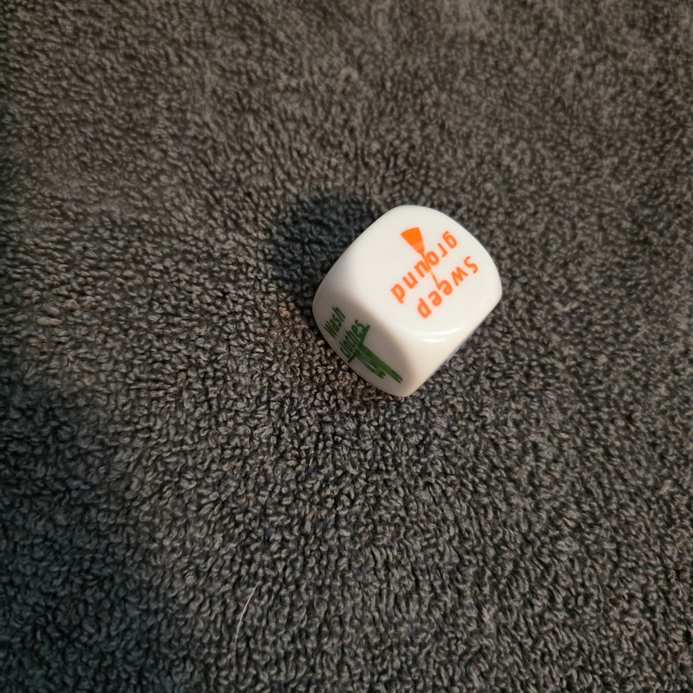 Novelty Small Chore Die Unisex White Fun Task Decision Maker Gag Gift - Picture 2 of 5